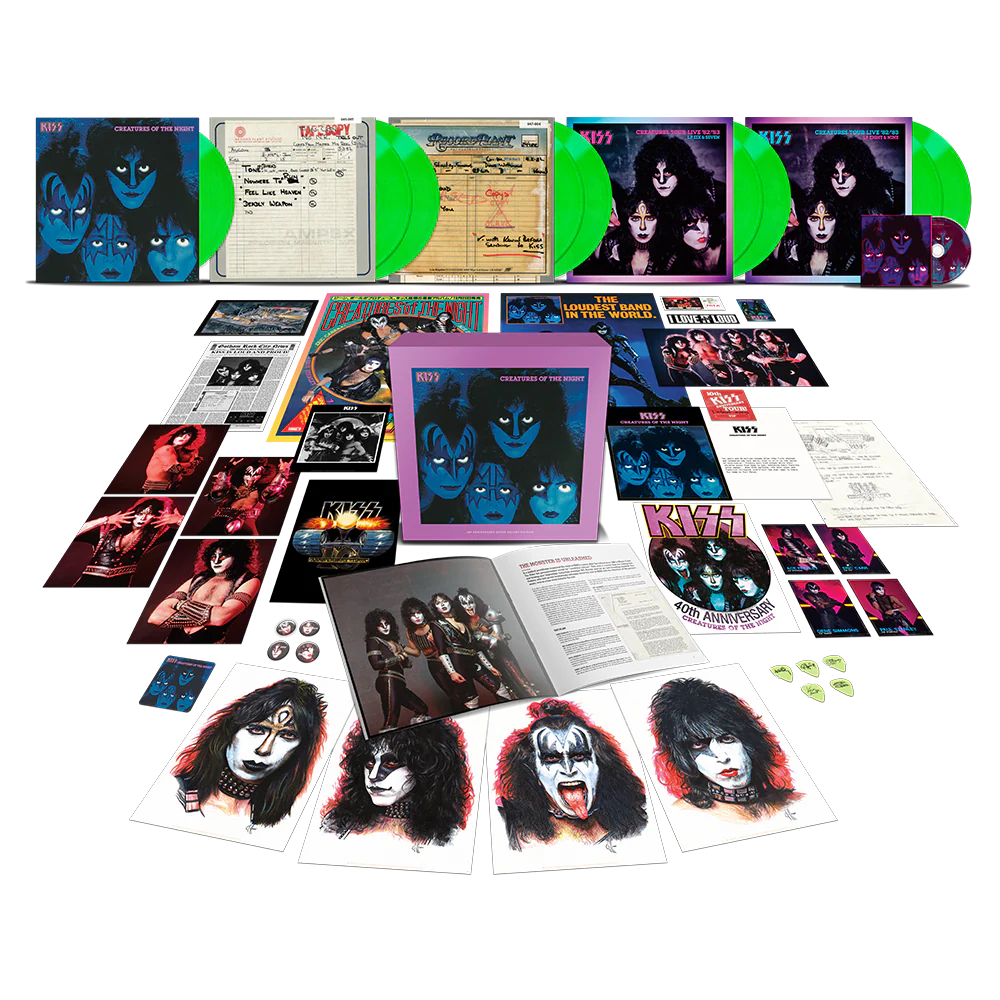 Creatures Tour '82-'83 Longsleeve + Creatures Of The Night 40th Anniversary 9LP Super Deluxe (Limited Edition Glow-In-The-Dark Vinyl) Bundle - Image 2