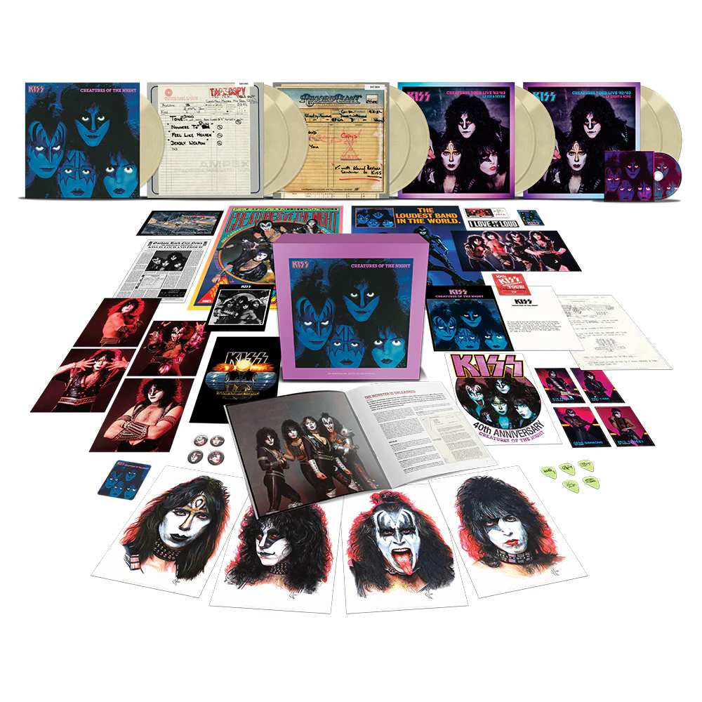 Creatures Tour '82-'83 Longsleeve + Creatures Of The Night 40th Anniversary 9LP Super Deluxe (Limited Edition Glow-In-The-Dark Vinyl) Bundle - Image 3