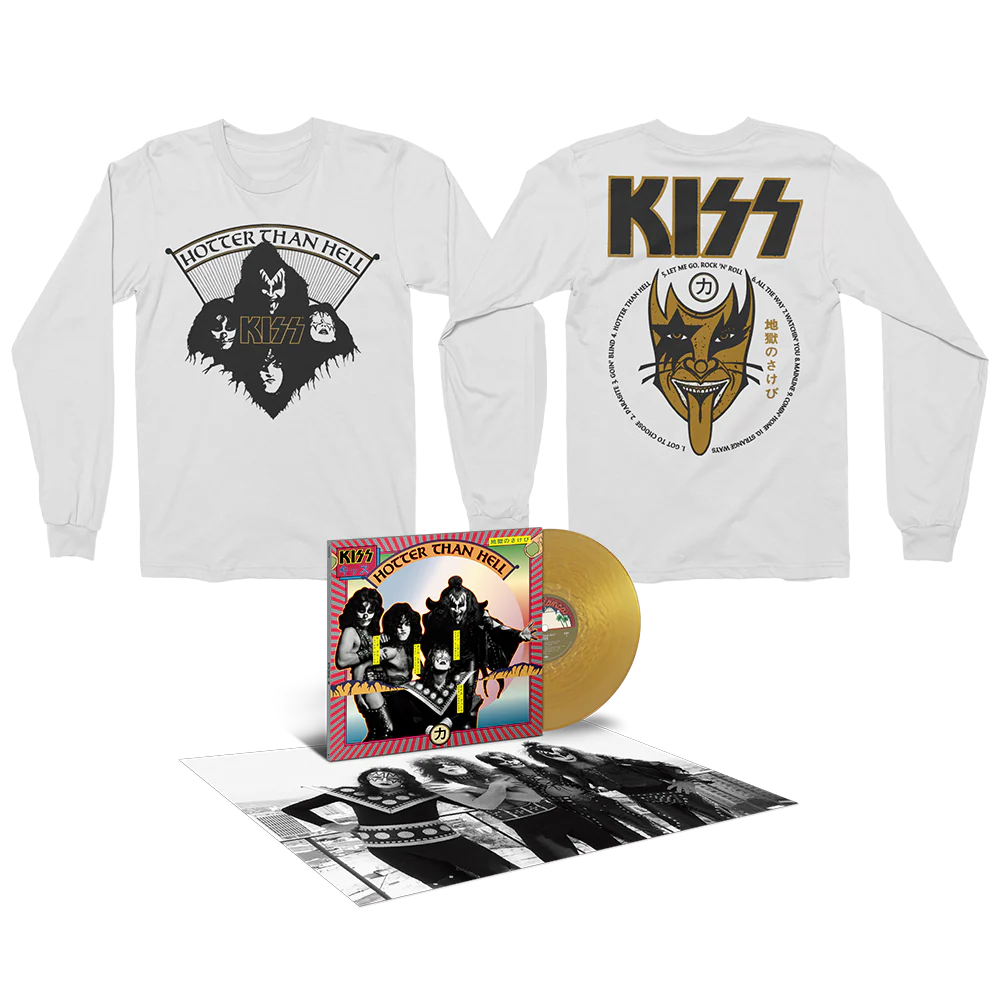 Hotter Than Hell 50th Anniversary Premium Color Vinyl (Limited Edition) + Hotter Than Hell 50th Anniversary Long Sleeve