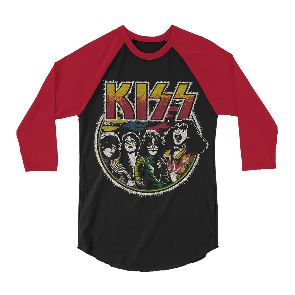 KISS I Was There Pop Up Raglan