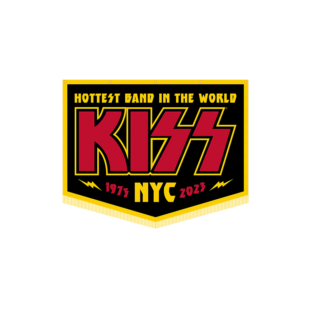 KISS x Oxford Pennant Hottest Band in the World Flag
