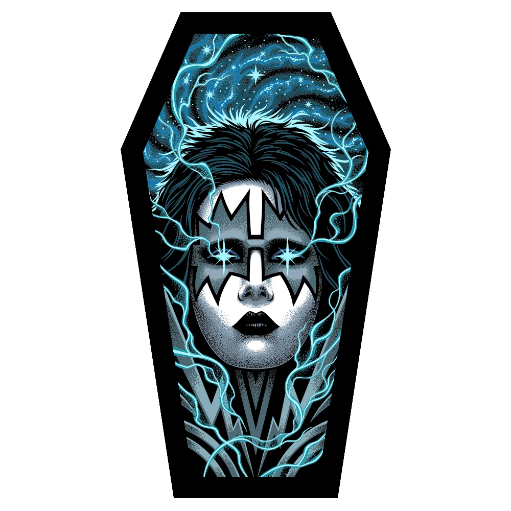 The Spaceman Coffin Poster (Screen Printed + Glow In The Dark)