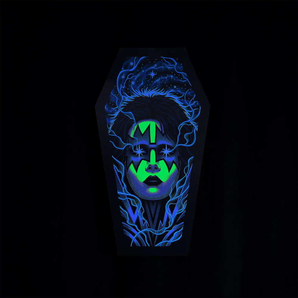 The Spaceman Coffin Poster (Screen Printed + Glow In The Dark) - Image 2